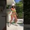 Hot thong bikini roller skating